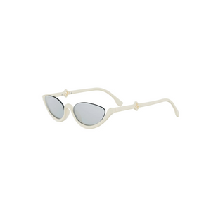 25C - Shiny White with Silver Mirror Lenses