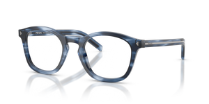 26F1O1 - Striped Blue with Clear Lenses