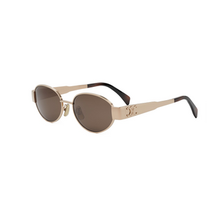 28E - Shiny Gold with Brown Lenses