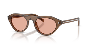 28I50W - Transparent Clay with Pink Lenses