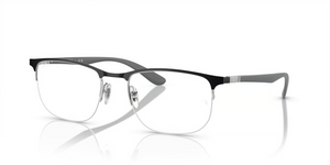 3163 - Black on Silver with Clear Lenses