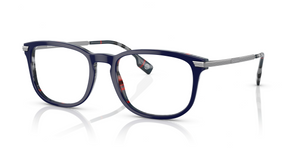 3956 - Top Blue On Navy Check with Clear Lenses