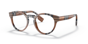 3967 - Check Brown with Clear Lenses