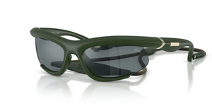 41556G - Rubber Green with Grey Mirror Black Lenses