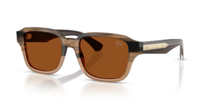 420773 - Striped Beige with Dark Brown Lenses