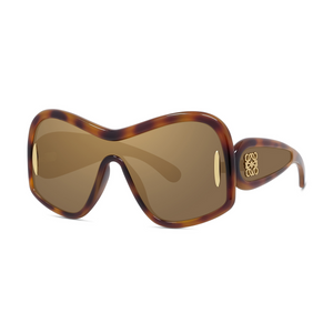 52G -  Shiny Dark Havana with Brown Mirror Lenses