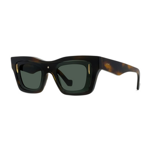 52N - Shiny Havana with Green Lenses