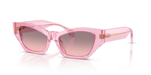 53705M - Transparent Rose with Rose Gradient Grey Lenses