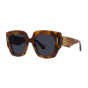 53V - Shiny Havana with Blue Lenses
