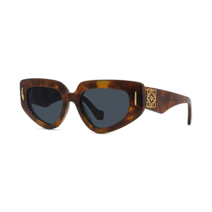 53V - Shiny Havana with Blue Lenses