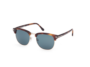 53V - Blonde Havana with Blue Lenses