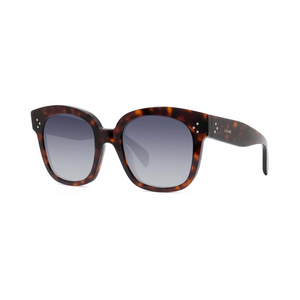 54D - Shiny Red Havana with Smoke Polarized Lenses