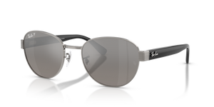 004/5J - Gunmetal with Polarized Mirror Silver Lenses