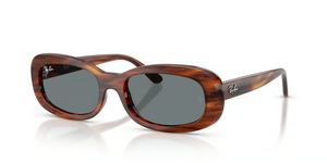 954/62 - Striped Havana with Blue Lenses