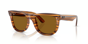 679183 - Striped Havana with Polarized Dark Brown Lenses