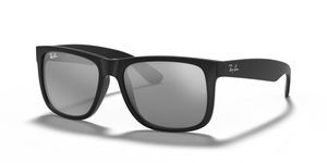 622/6G - Rubber Black with Silver Lenses