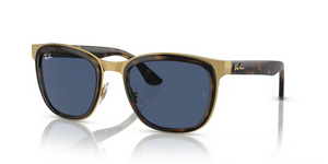 001/80 - Havana On Gold with Dark Blue Lenses
