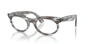 8361 - Striped Transparent Blue with Clear Lenses