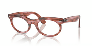 8363 - Striped Transparent Pink with Clear Lenses