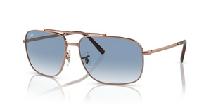 92023F - Rose Gold with Blue Lenses