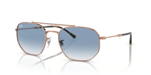 92023F - Rose Gold with Blue Lenses