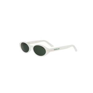 95I0 - Shiny White with Green Lenses