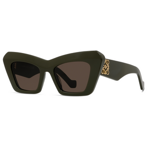 96E - Shiny Green with Brown Lenses
