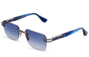 DTS147-A-02 Antique Silver Blue Swirl with Blue to Clear Gradient Lenses