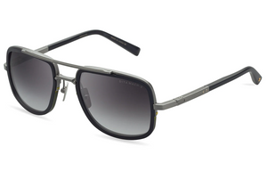 DTS412-A-02  Antique Silver - Matte Black with  Dark Grey to Clear Gradient Lenses