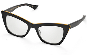 DTX513-50-01-Z Black - Black Swirl - Yellow Gold with Clear Lenses