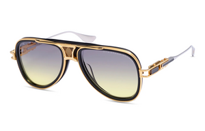 DTS460-A-01 Black - Yellow Gold with Deep Purple Swirl - Silver Lenses