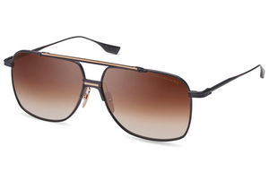 DTS100-A-03  Black Iron White Gold with Dark Brown to Clear Gradient Lenses