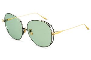 DTS156-A-03 Black Palladium - Gold with Solid Mint Lenses