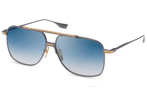 DTS100-A-02  Black Rhodium Yellow Gold with Dark Tourquoise to Clear Gradient Lenses