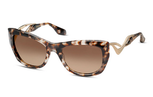 DTS438-A-03 Cream Tortoise - White Gold with Dark Brown to Light Brown Gradient Lenses