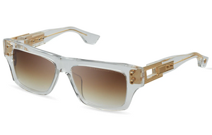 DTS407-A-02 Crystal Clear - Yellow Gold with Dark Brown to Clear Gradient Lenses