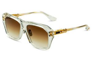 DTS417-A-02 Crystal Clear - Yellow Gold with Dark Brown to Clear Gradient Lenses