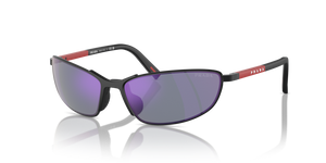 DG010J - Rubbered Black with Dark Blue Mirror Violet Lenses