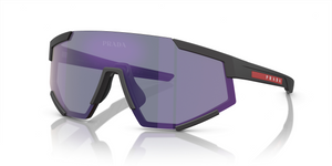 DG070A - Black Rubber with Dark Blue Mirror Violet Lenses