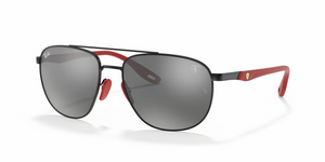 F0026G - Black with Grey Mirror Silver Lenses
