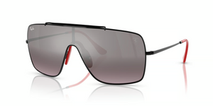 F009Y3 - Black with Violet Mirror Gradient Silver Lenses