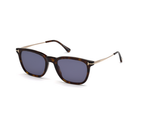 52V - Dark Havana with Blue Lenses