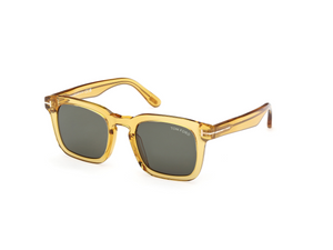 39N - Shiny Light Yellow with Green Lenses