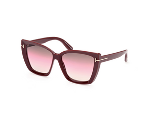 69F - Shiny Bordeaux with Gradient Brown Lenses