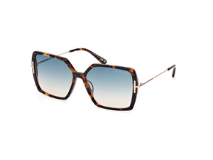 52P - Dark Havana with Gradient Green Lenses