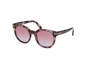 55Z - Colored Havana with Gradient Or Mirror Violet Lenses