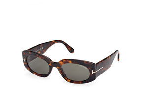 52N - Dark Havana with Green Lenses
