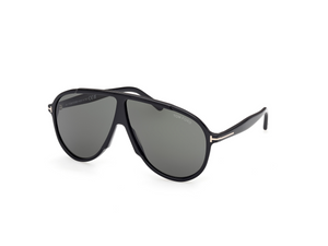 01N - Shiny Black with Green Lenses