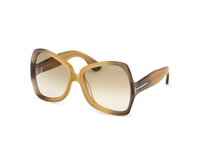 41F - Yellow Gradient with Gradient Brown Lenses