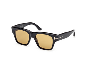 01E - Shiny Black with Brown Lenses